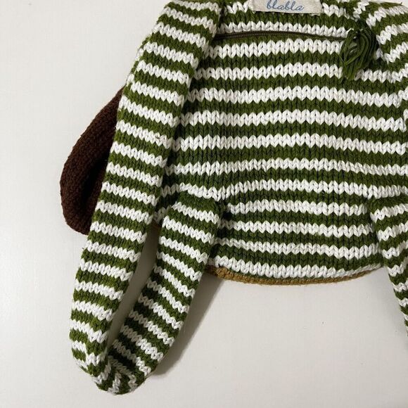 Blabla Kids Knit Puppy Dog Mini Small Backpack Bag Cotton - Picture 9 of 13